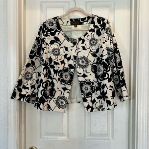 Merona Black and White Floral Jacket